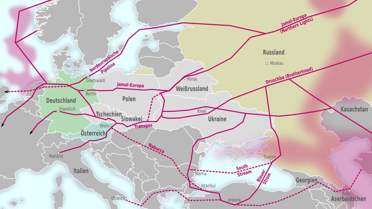 Rusya Avrupa Doğal Gaz Boru Hatları 